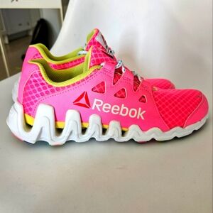 Reebok Zigtech Big and Fast Running Shoe Neon pink/Electro size 7BigKid US-25cm